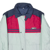 BX SWISS Mens Jacket Grey 90s Hooded Colourblock L