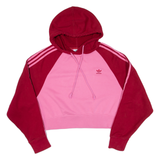 ADIDAS Cropped Womens Pink Hoodie UK 14