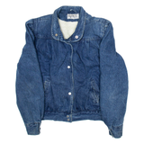 S.B.I Womens Sherpa Lined Denim Jacket Blue M