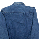 S.B.I Womens Sherpa Lined Denim Jacket Blue M