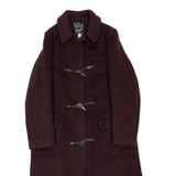 GLOVERALL Overcoat Womens Duffle Coat Brown Wool M