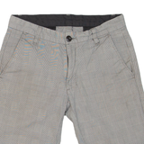 CARHARTT Bermuda Mens Chino Shorts Grey Classic Check M W30