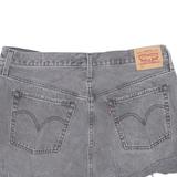 LEVI'S 501 Distressed Womens Denim Shorts Grey L W34