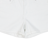 LEVI'S 920 Petite Womens Denim Shorts White 90s UK 10 W28