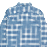 NAUTICA Mens Flannel Shirt Blue Check Long Sleeve L