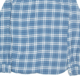 NAUTICA Mens Flannel Shirt Blue Check Long Sleeve L