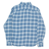 NAUTICA Mens Flannel Shirt Blue Check Long Sleeve L