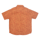 WOOLRICH Mens Shirt Orange Geometric L