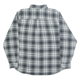 WOOLRICH Mens Flannel Shirt Blue Check Long Sleeve L