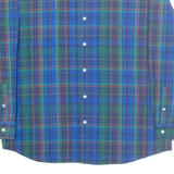 CHAPS Mens Shirt Blue Check Long Sleeve XL
