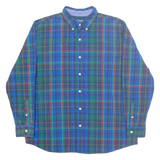 CHAPS Mens Shirt Blue Check Long Sleeve XL
