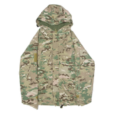 Womens Parka Jacket Green Hooded Camouflage XL