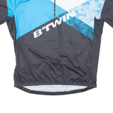 BTWIN Cycling Mens Jersey Blue 1/4 Zip XL