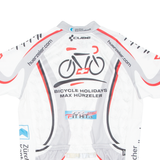 BICYCLE HOLIDAYS MAX HUERZELER Cycling Mens Jersey White Full Zip L