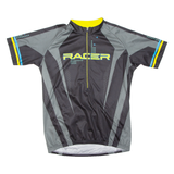 RACER Cycling Mens Jersey Black 1/2 Zip M
