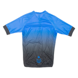 TAYMORY Cycling Mens Jersey Blue 3/4 Sleeve Full Zip L