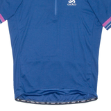 ODLO Cycling Mens Jersey Blue 1/4 Zip M