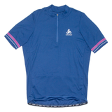 ODLO Cycling Mens Jersey Blue 1/4 Zip M