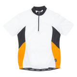 BRUNEX Cycling Mens Jersey White 1/2 Zip L