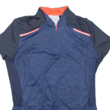 Cycling Mens Jersey Blue 1/4 Zip M