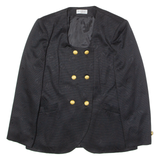 MAURICE WEINBERG Womens Blazer Jacket Black 90s Crazy Pattern L