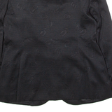 MAURICE WEINBERG Womens Blazer Jacket Black 90s Crazy Pattern L