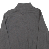 NAUTICA Mens Jumper Grey 1/4 Zip Tight Knit L