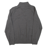 NAUTICA Mens Jumper Grey 1/4 Zip Tight Knit L