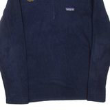PATAGONIA Mens Fleece Blue 1/4 Zip S
