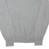 TOMMY HILFIGER Mens Jumper Grey V-Neck Tight Knit L