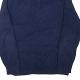 CHAPS Mens Jumper Blue 1/4 Zip Tight Knit M
