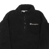 CHAMPION Womens Fleece Black 1/4 Zip M
