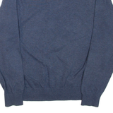 TOMMY HILFIGER Mens Patterned Jumper Blue Argyle V-Neck Tight Knit M