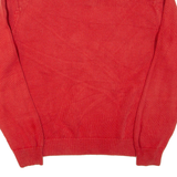 CHAPS Mens Heavy Knit Jumper Orange 1/4 Zip Chunky Knit XL