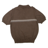 NAUTICA Mens Jumper Green Collared Tight Knit Short Sleeve XL