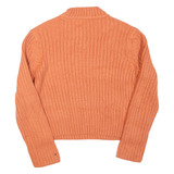 TOMMY HILFIGER Womens Heavy Knit Jumper Orange Cable Knit L