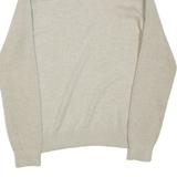 NAUTICA Mens Jumper Grey 1/4 Zip Tight Knit M