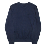 TOMMY HILFIGER Mens Jumper Blue Tight Knit M