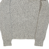 TOMMY HILFIGER Womens Heavy Knit Jumper Grey Chunky Knit M