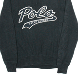 POLO RALPH LAUREN Mens Jumper Black 1/4 Zip Tight Knit M