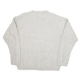 CHAPS RALPH LAUREN Mens Jumper Grey Herringbone Tight Knit XL