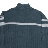 NAUTICA Mens Heavy Knit Jumper Green Tight Knit 2XL