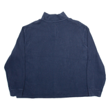 POLO RALPH LAUREN Mens Jumper Blue 1/4 Zip Tight Knit XL