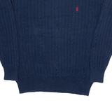 NAUTICA Mens Jumper Blue Cable Knit L