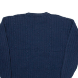 NAUTICA Mens Jumper Blue Cable Knit L