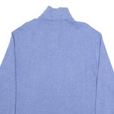 POLO RALPH LAUREN Mens Jumper Blue 1/4 Zip Tight Knit L