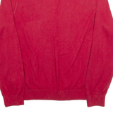 TOMMY HILFIGER Mens Jumper Red Tight Knit L