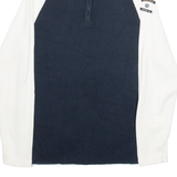 NAUTICA Mens Jumper Blue 1/4 Zip Tight Knit L