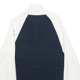 NAUTICA Mens Jumper Blue 1/4 Zip Tight Knit L