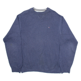 TOMMY HILFIGER Mens Jumper Blue Tight Knit M